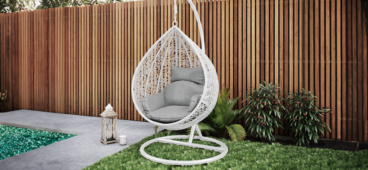 Patio Swing Chair Outdoor Freestanding Egg Chair Outdoor Furniture