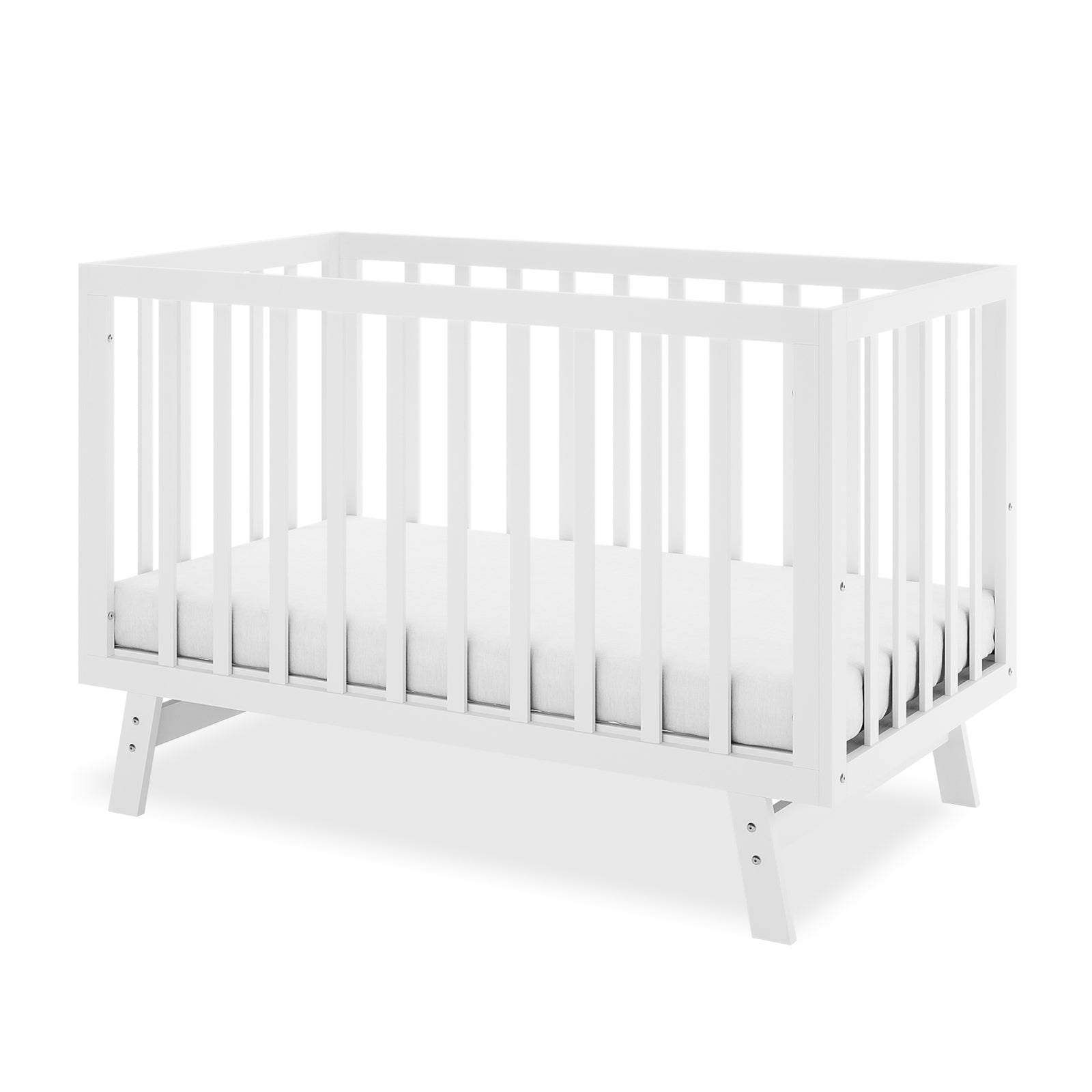 Eudora Classic Solid Wood Baby Cot in White – Luxo Living