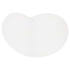 Parna Curved 240x330cm Large Soft Rug in Cream White