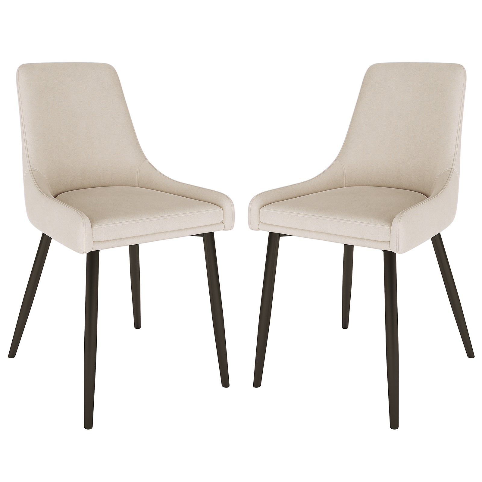 Blythe High Back Fabric Dining Chair Set of in Beige – Luxo Living