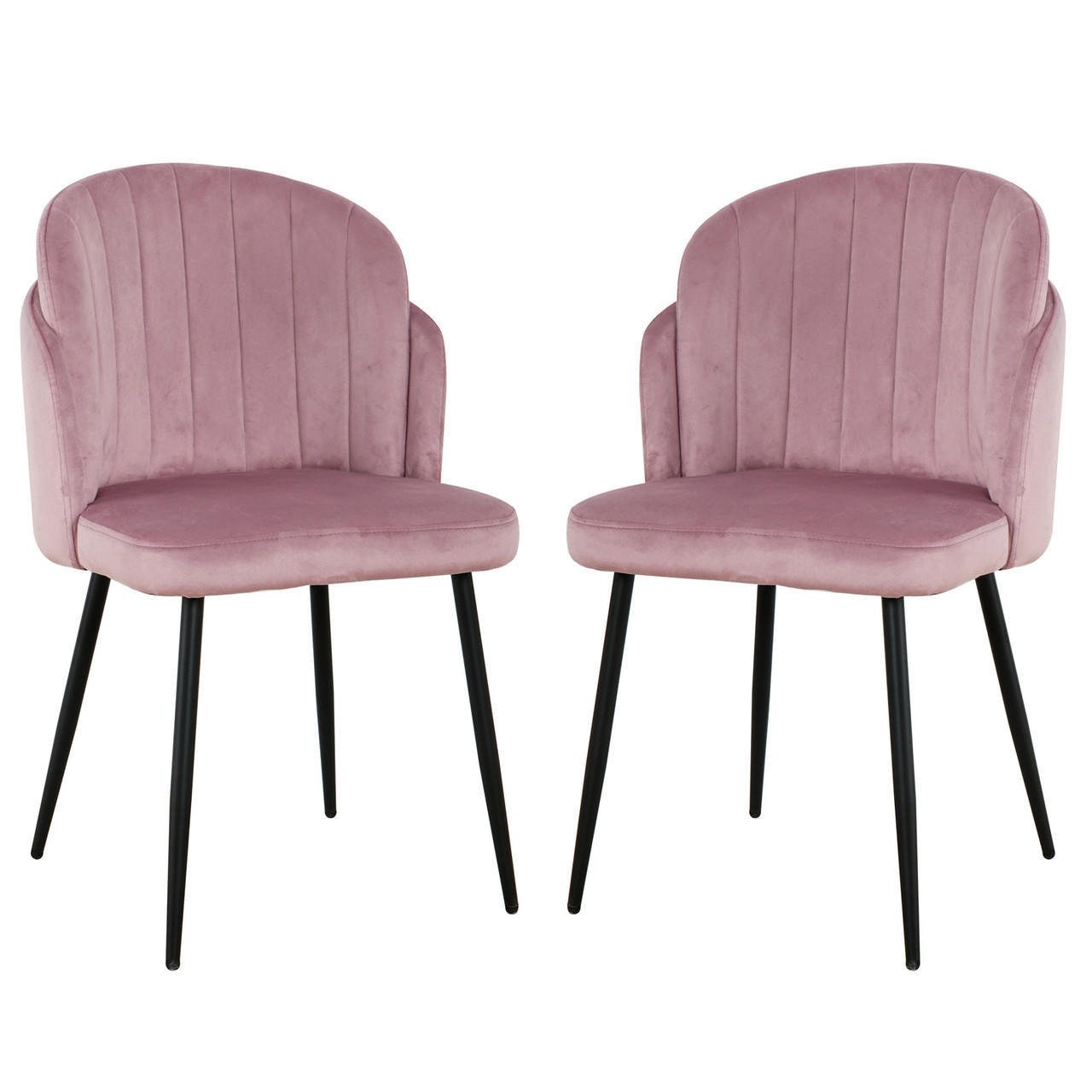 Scarlett Velvet Dining Chair Set of in Mauve Pink – Luxo Living