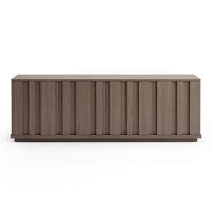 Vivienne 4 Door Fluted TV Unit in Walnut