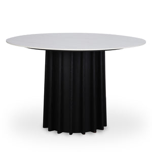 Gabi 120cm Marble Look Dining Table in Black