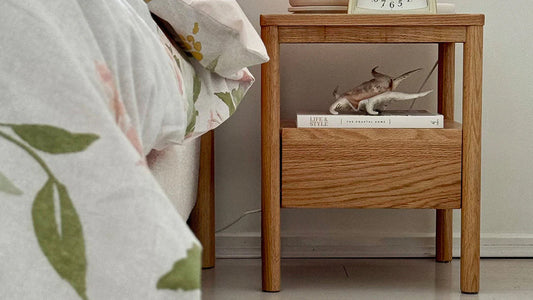 natural looking bedside table that can be used in any type of room