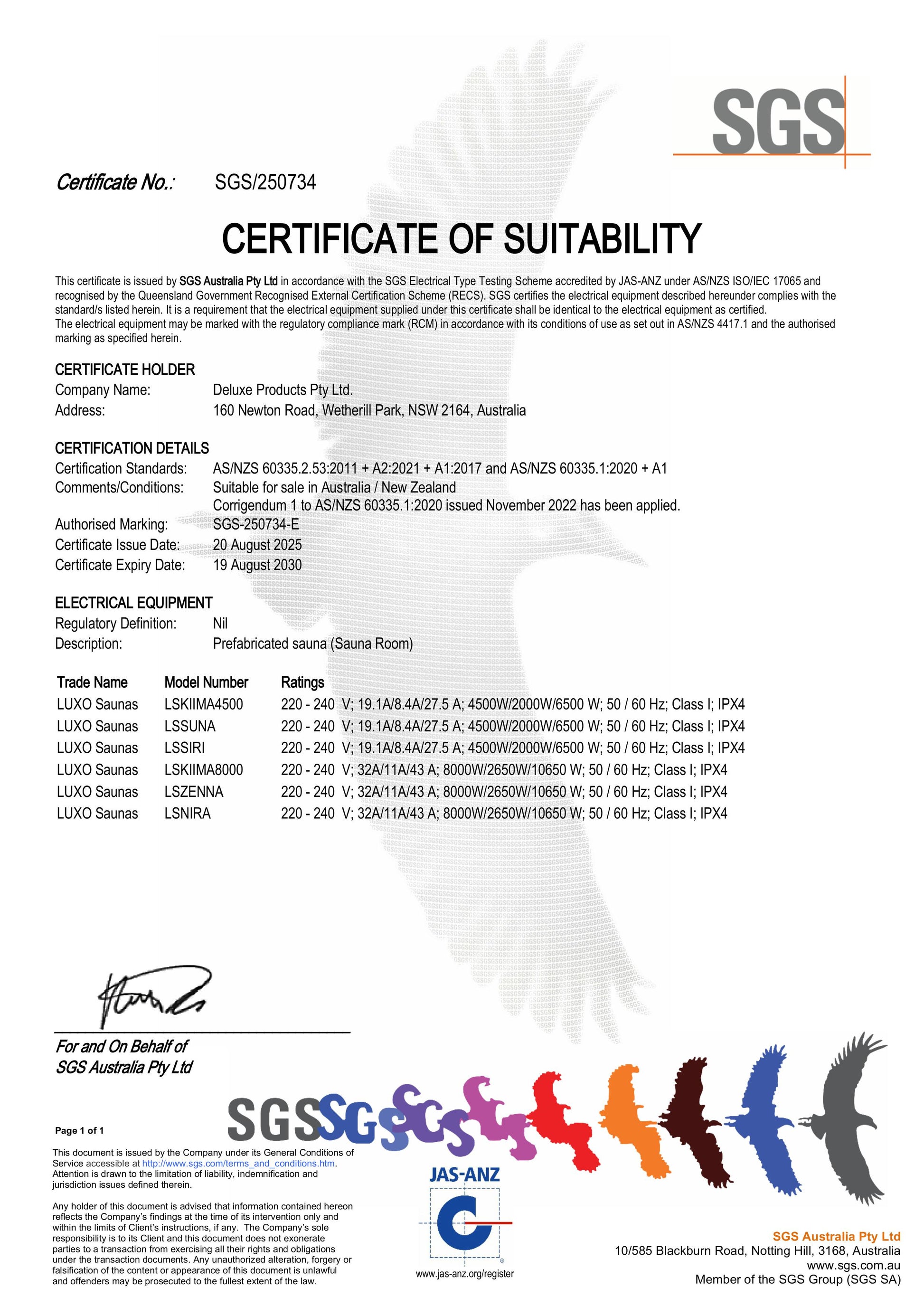 Kiima 3-Person Hybrid Infrared & Finnish Outdoor Sauna in Natural, certified by SGS for safety compliance, features fir wood design, tempered glass door, and hybrid heating—infrared panels and Finnish stove.