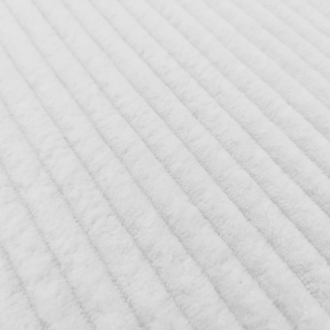 Close-up of the Aetiusa Winged Fabric Hardwood Bed Frame in Snow White, showcasing its elegant winged design with a padded headboard, emphasizing its modern style and sturdy construction.