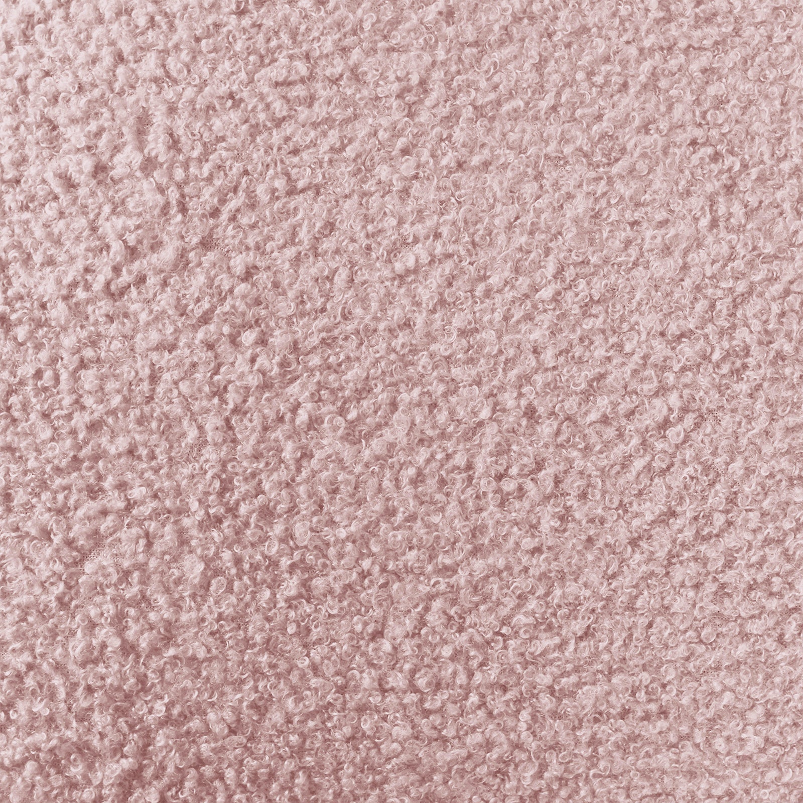 Close-up of the Aina Double Bouclé Bed Frame in Pink, highlighting its soft, loop-pile texture with curly yarn loops that create a plush, tactile surface.