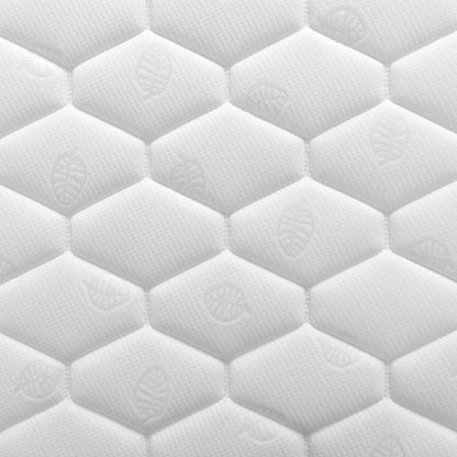 Close-up of Aron Bunk Bed with Thermis Mattress, highlighting the mattress's quilted honeycomb pattern with leaf motifs, reflecting its comfort-focused design for toddlers' optimal sleep experience.