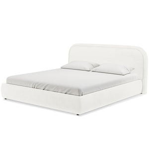 Calix Super King Boucle Bed Frame in Cream White