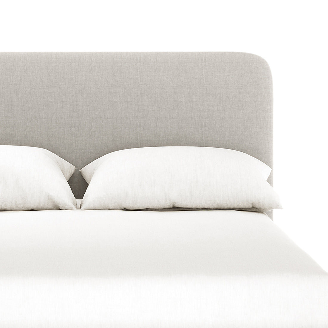 Cammie Linen Fabric Bed Frame - Grey Double