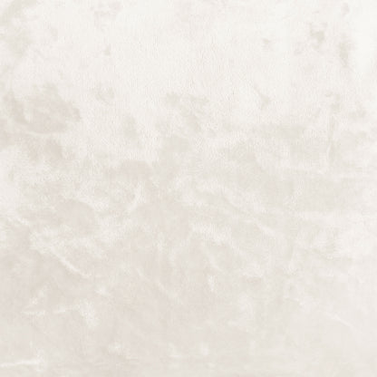 Close-up of the Fayette Kids Single Velvet Fabric Bed Frame in Cream White, showcasing its plush, soft texture that mimics a luxurious velvety fabric, inviting a cosy and whimsical bedroom atmosphere.