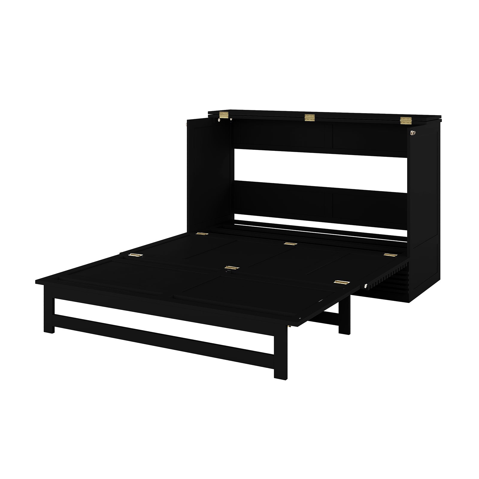 Jaxen Smart Queen Foldout Murphy Bed with Storage, featuring a sleek design and visible foldout mechanism, ideal for maximizing space in modern interiors.