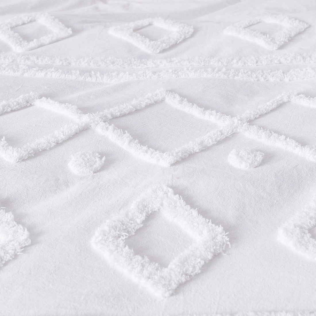 Davina Double Cotton Quilt Cover Set - White