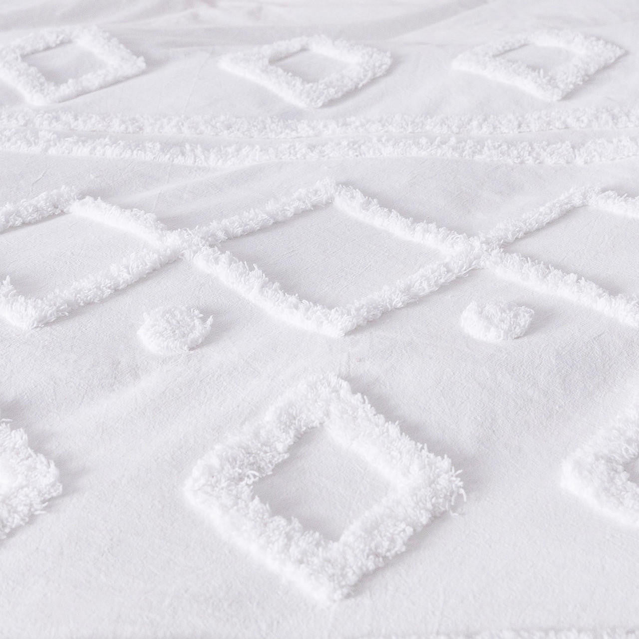 Davina Double Cotton Quilt Cover Set - White