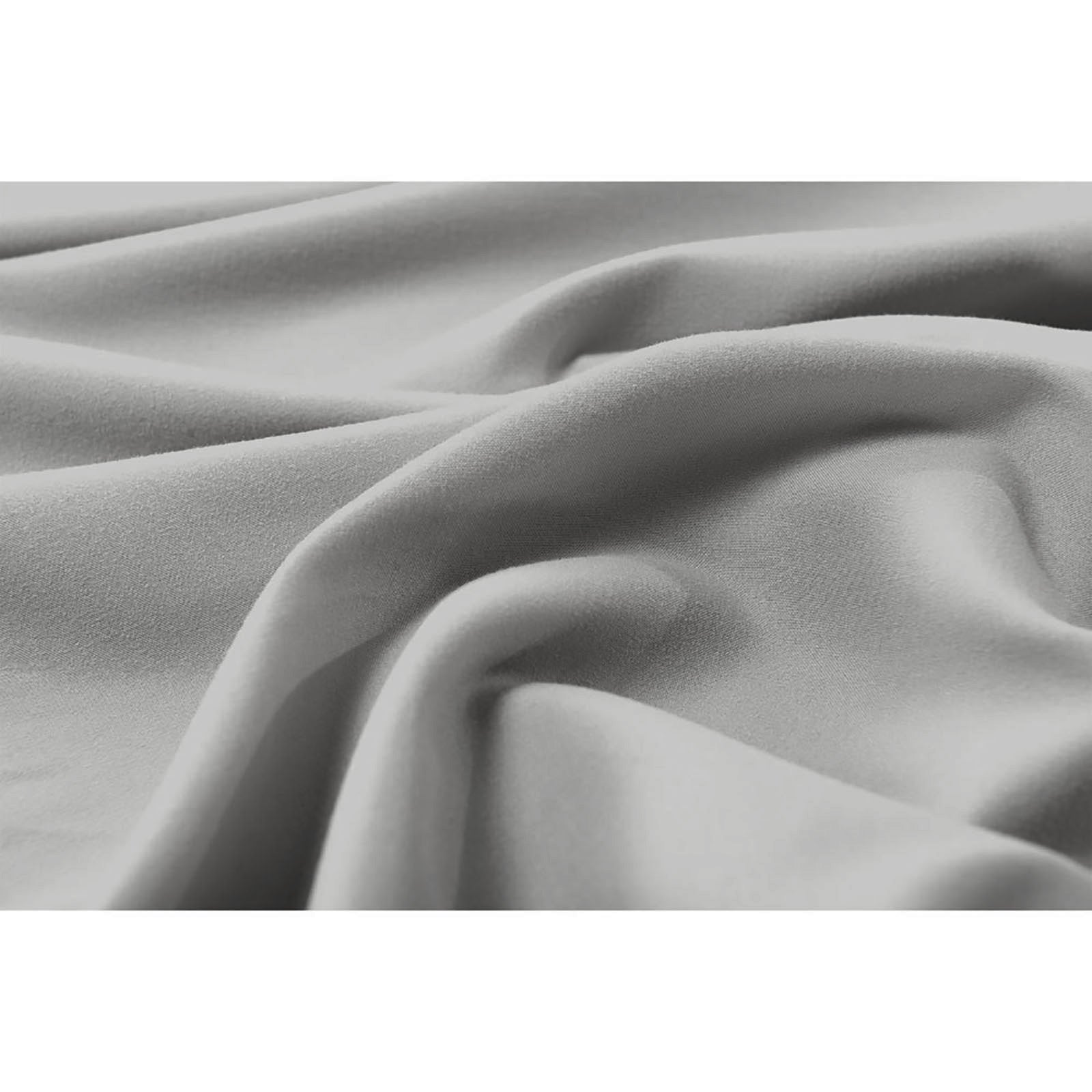 Close-up of the Valeria 1000TC Ultra Soft Bed Sheet Set – Light Grey (King), showcasing its smooth, premium fabric texture for a luxurious sleep experience.