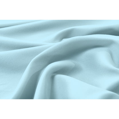 Close-up of the Valeria 1000TC Ultra Soft Bed Sheet Set – Light Blue, highlighting the intricate texture of the fabric, emphasizing its luxurious softness and premium quality for king-sized beds.