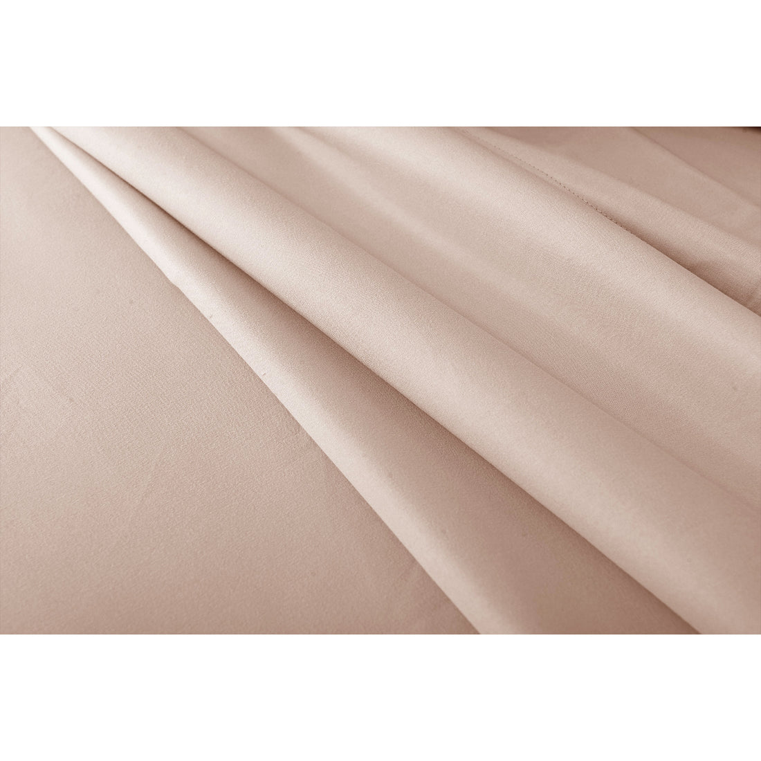 Valeria 1000TC Ultra Soft Bed Sheet Set King Single – Cream, featuring close-up of beige, tan fabric texture highlighting its luxurious, soft, and durable quality, ideal for premium bed comfort.