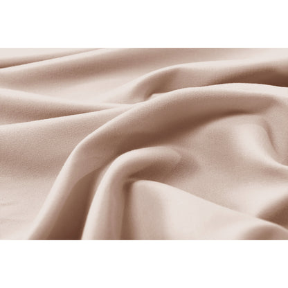 Valeria King Single 1000TC Ultra Soft Bed Sheet Set in Cream, showcasing a close-up of its soft, beige fabric draped in gentle folds, highlighting its luxurious texture and quality craftsmanship.