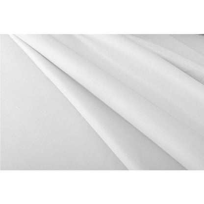 Valeria 1000TC Ultra Soft Bed Sheet Set King Single – White, featuring a close-up of its smooth, monochrome fabric texture, highlighting the luxurious and soft quality of the bed sheet.