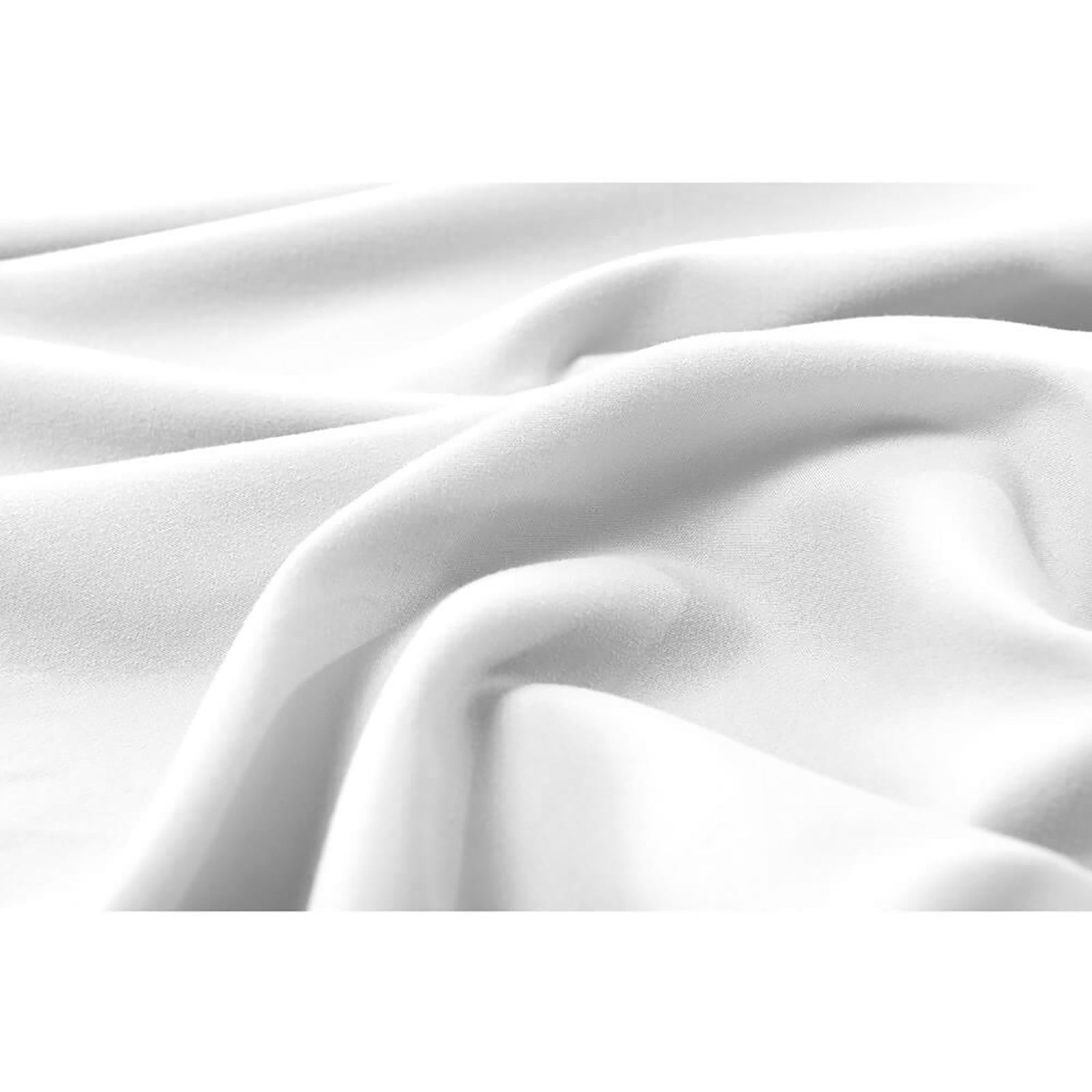 Close-up of the Valeria 1000TC Ultra Soft Bed Sheet Set King Single in White, showcasing the smooth, high-thread-count fabric texture that embodies luxury and comfort for a serene sleep environment.