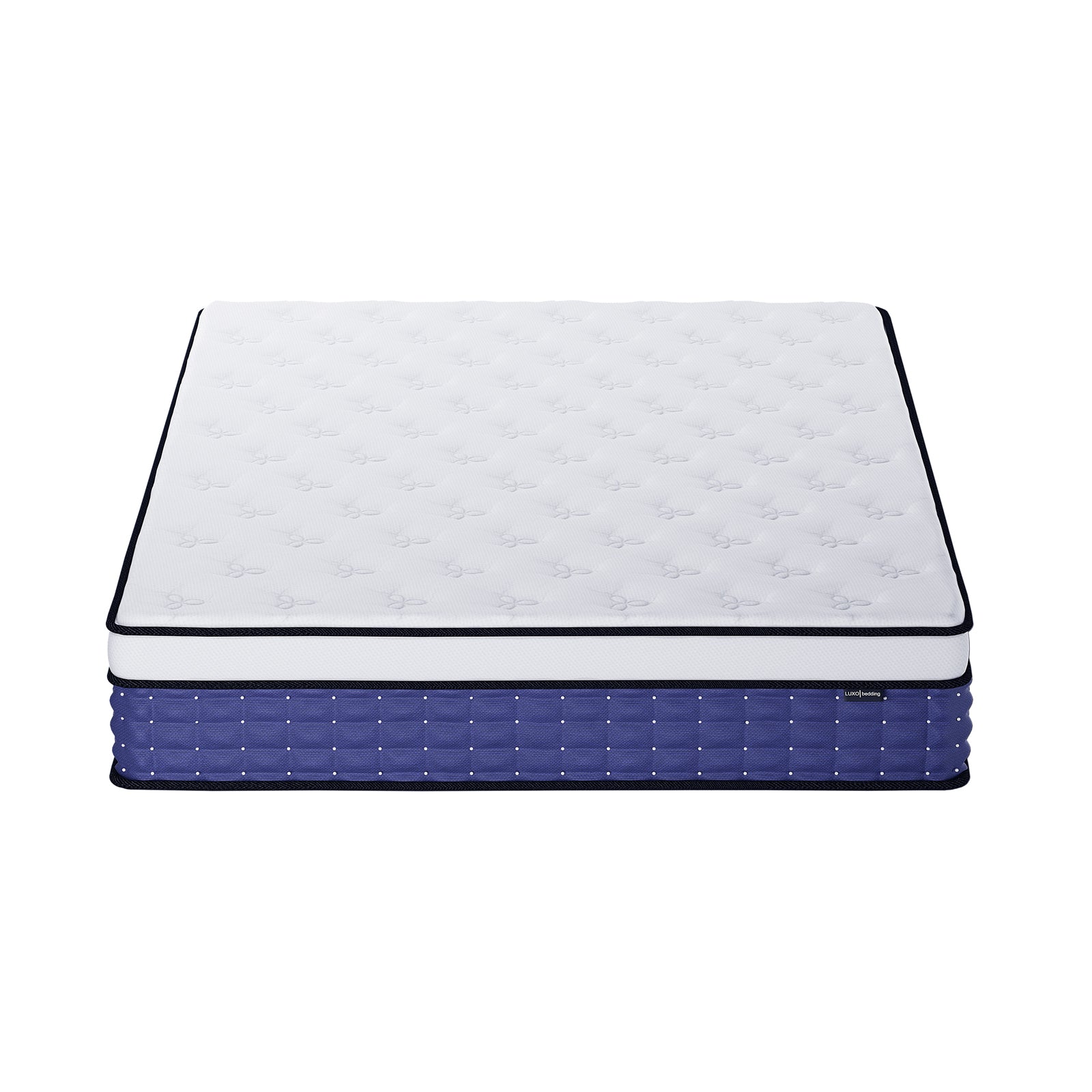 Antheia Queen 32cm Euro Top Memory Foam Latex Mattress in Medium Firm, featuring a white quilted pillow-top over a blue base, displayed against a plain backdrop.