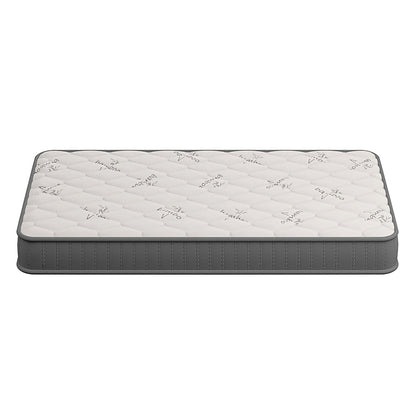 Asteria Single 18cm Pocket Spring Latex Mattress in Medium, featuring a quilted white top and gray side panels, designed for comfort with a medium firm feel and pocket spring support.