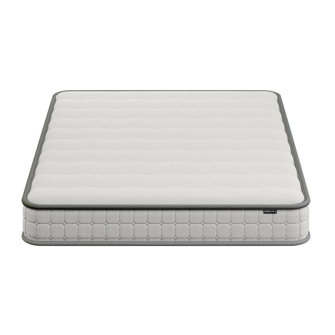 Cybele Double 20cm Pocket Spring Memory Foam Mattress, featuring a white quilted top with a light gray border, showcased on a plain white background, highlighting its elegant and supportive design.