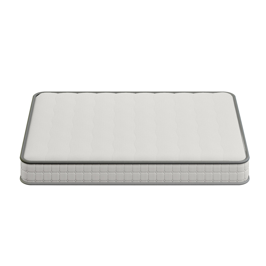 Cybele Double 20cm Pocket Spring Memory Foam Mattress features a quilted top, grey trim, and medium-firm support. Ideal for comfort and pressure relief with a streamlined, rectangular design.