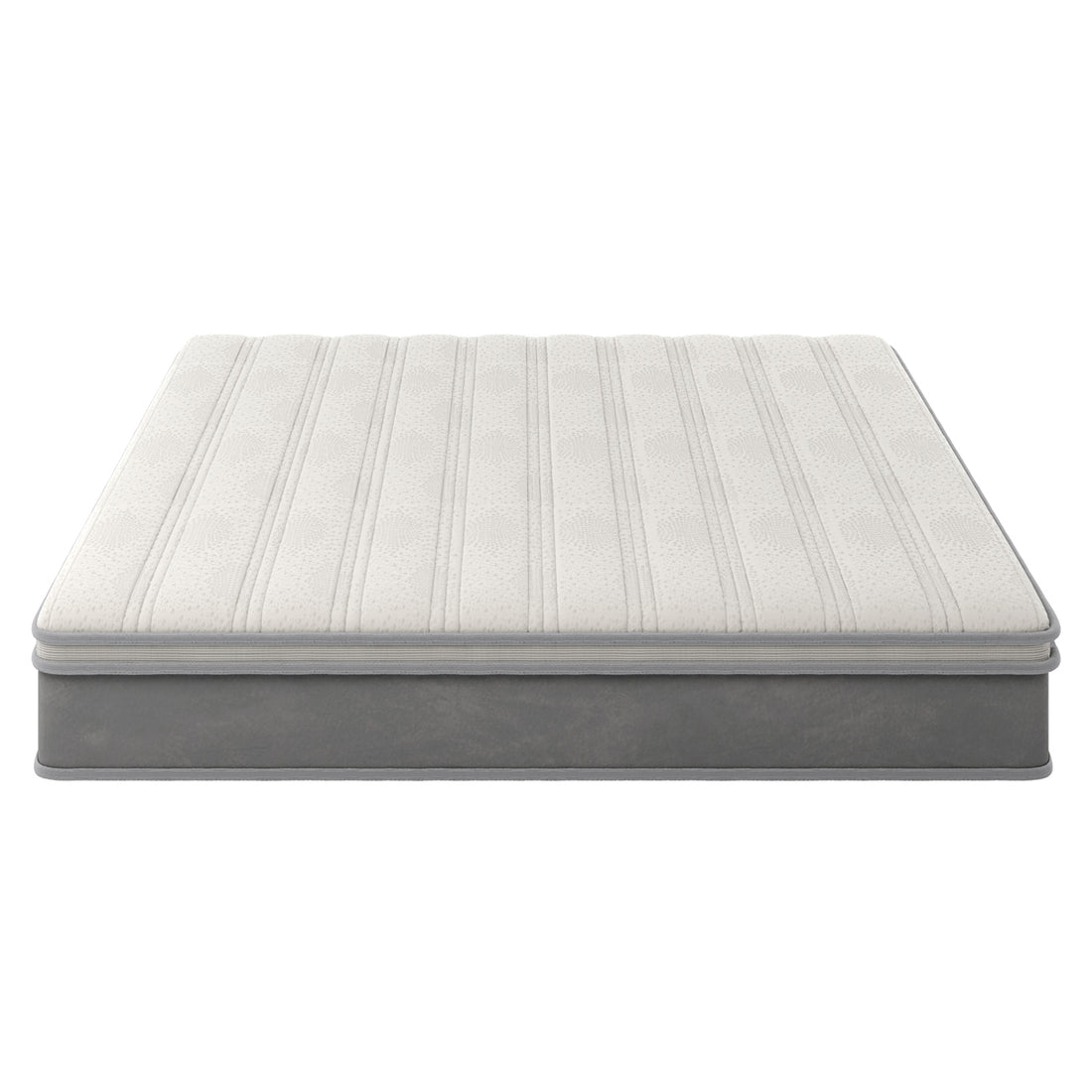 Delia Queen 28cm Medium Firm Euro Top Latex Mattress features a plush Euro top quilting and reinforced edges, highlighting its medium firmness and luxurious design for supportive, undisturbed sleep.
