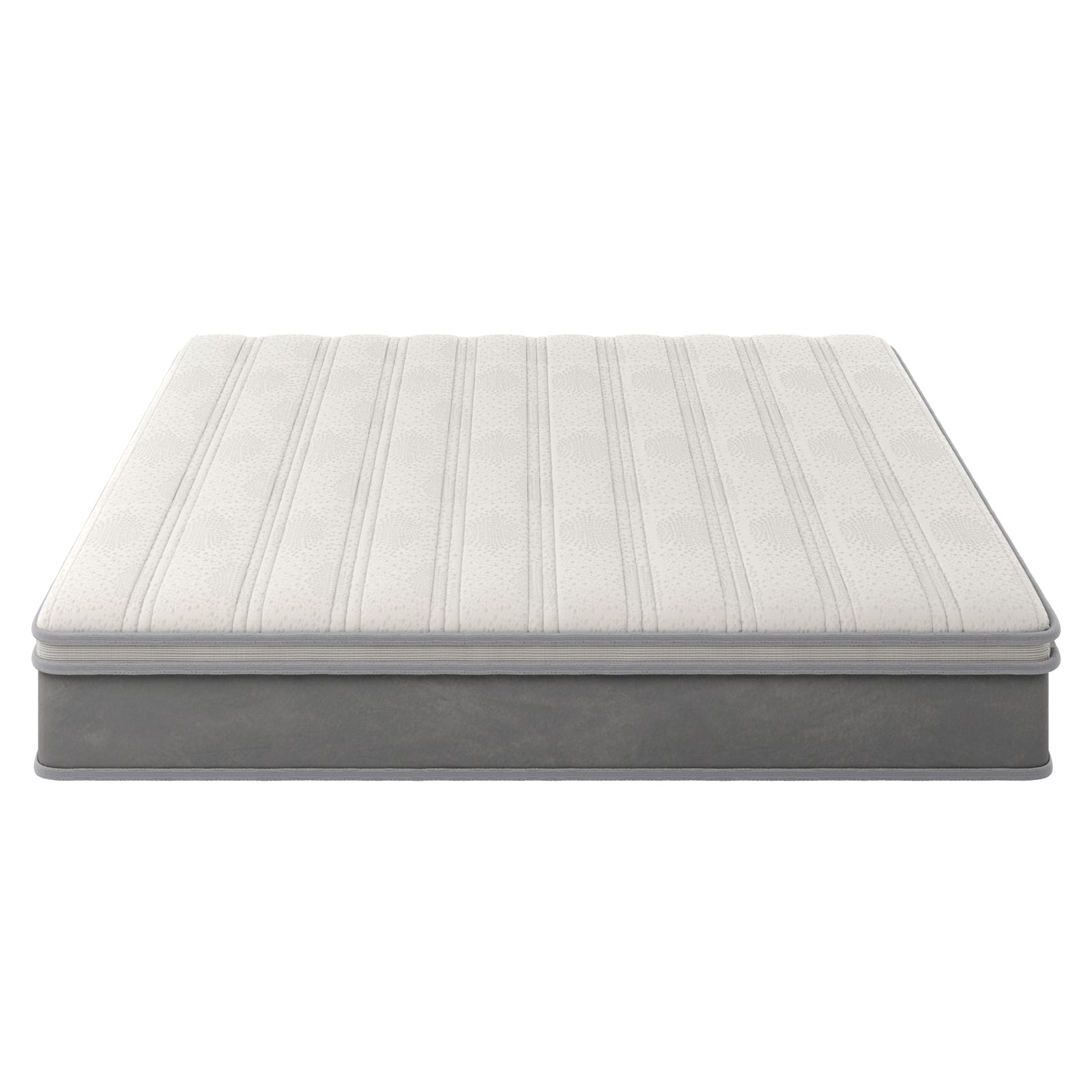 Delia Queen 28cm Medium Firm Euro Top Latex Mattress features a plush Euro top quilting and reinforced edges, highlighting its medium firmness and luxurious design for supportive, undisturbed sleep.