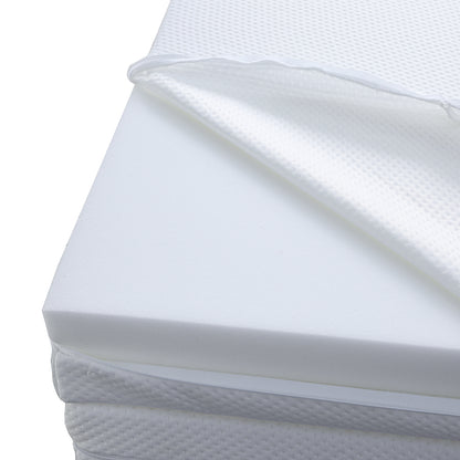 Flecter Foldable Foam Mattress - Queen, featuring a close-up view of its textured surface, showcasing the intricate fabric details and craftsmanship of this comfortable and versatile mattress.