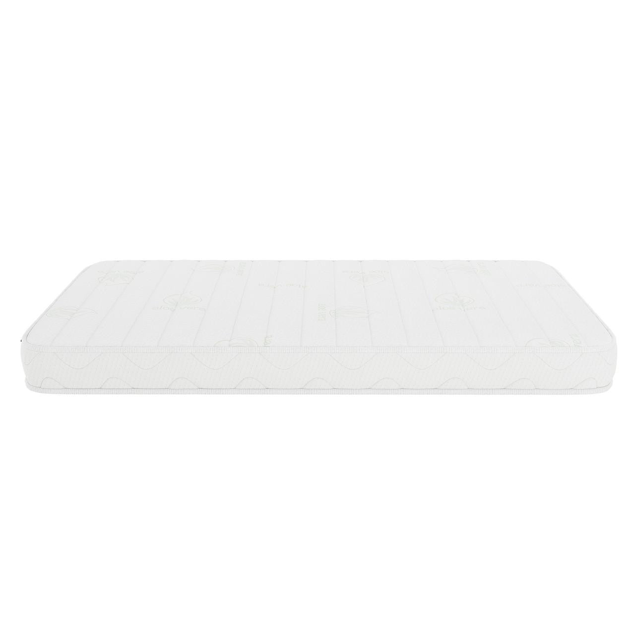 Gettel 10cm High-Density Foam Knitted Nursery Cot Mattress, shown flat on a white background, highlighting its layered build for balanced support and safety, fitting most standard Australian cots.