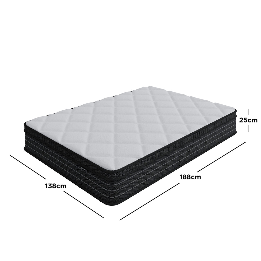 Iris Double Firm 25cm Foam Pillow Top Pocket Spring Mattress