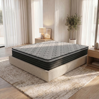 Phoebe King 33cm Euro Pillow Top Pocket Spring Mattress