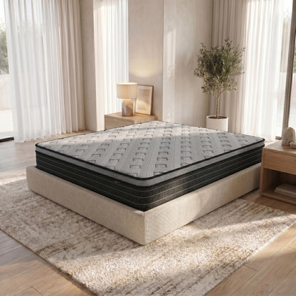 Phoebe King 33cm Euro Pillow Top Pocket Spring Mattress