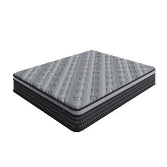 Phoebe Queen 33cm Euro Pillow Top Pocket Spring Mattress features a quilted, patterned top layer and reinforced base, showcasing a plush, supportive design that highlights its luxurious pillow top and pocket spring system.