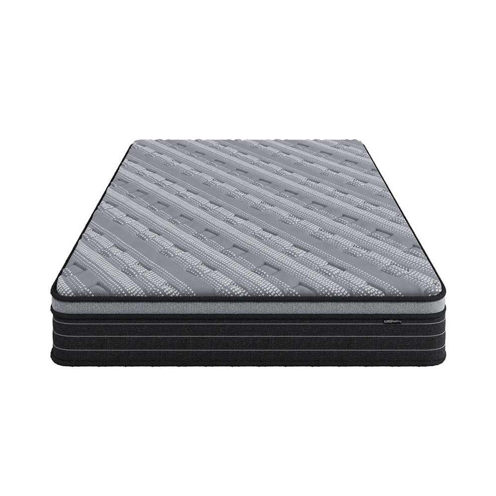 Phoebe Queen 33cm Euro Pillow Top Pocket Spring Mattress displayed from a slight front angle, showcasing its medium firm, plush Euro pillow top design with pocket spring support for enhanced comfort and spinal alignment.