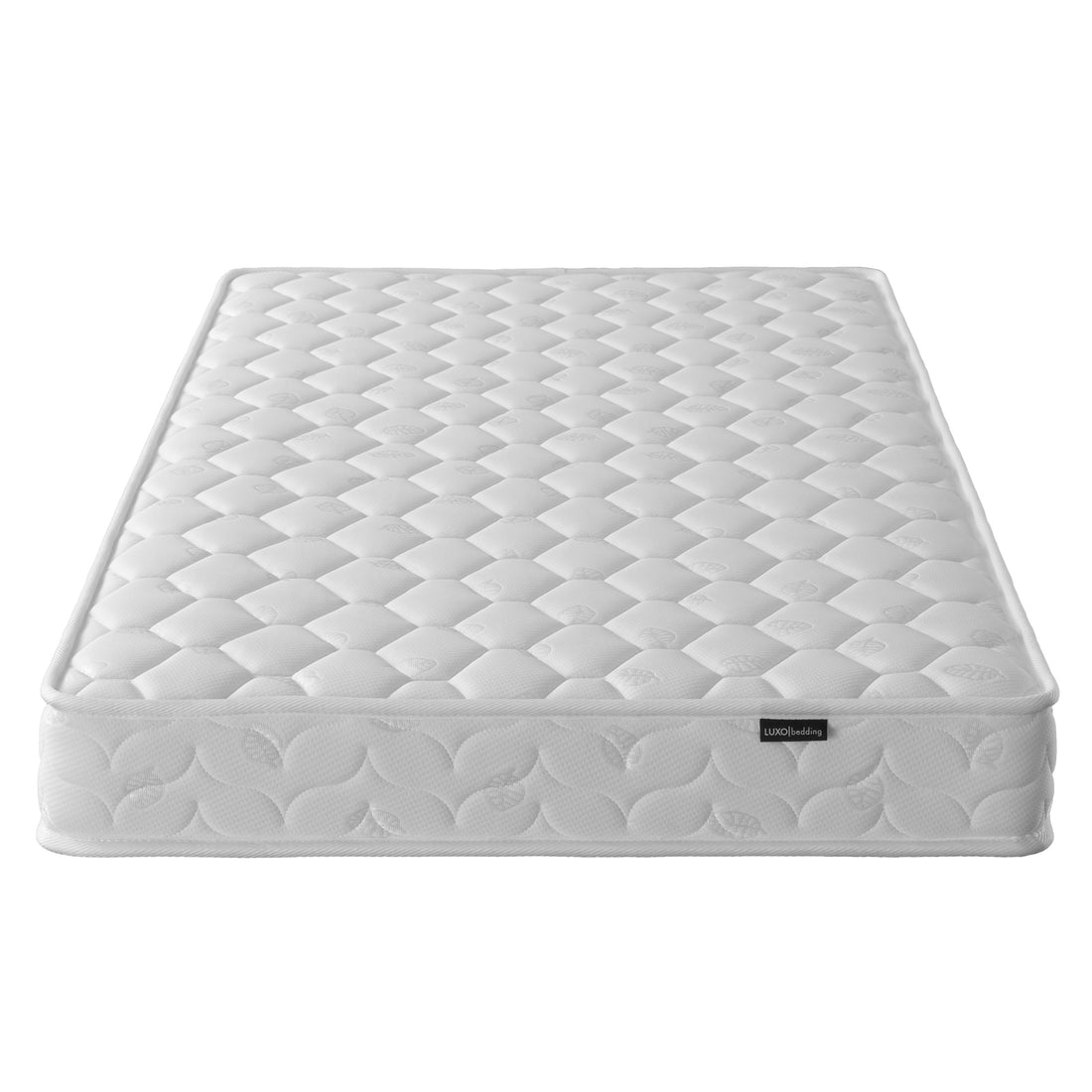 Thermis Single 15cm Hypoallergenic Mattress in Medium Firm, showcasing a quilt-topped design. Features pocket springs and foam layers for support, photographed on a minimalistic white backdrop.