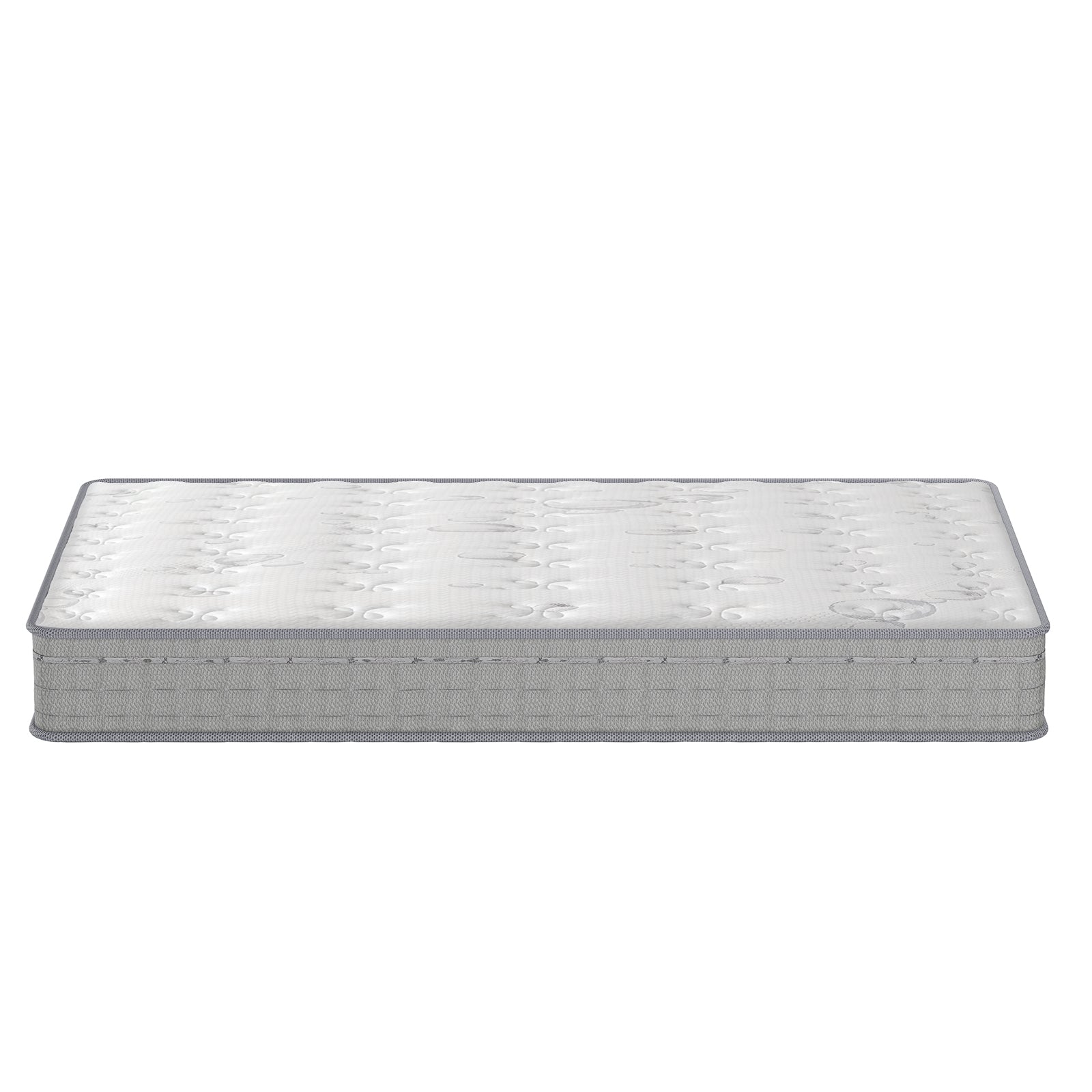 Thetis King Single 25cm Pocket Spring Latex Mattress features a white quilted top and gray side panels, offering medium firm support with a latex foam layer and 5-zone pocket springs for enhanced comfort.