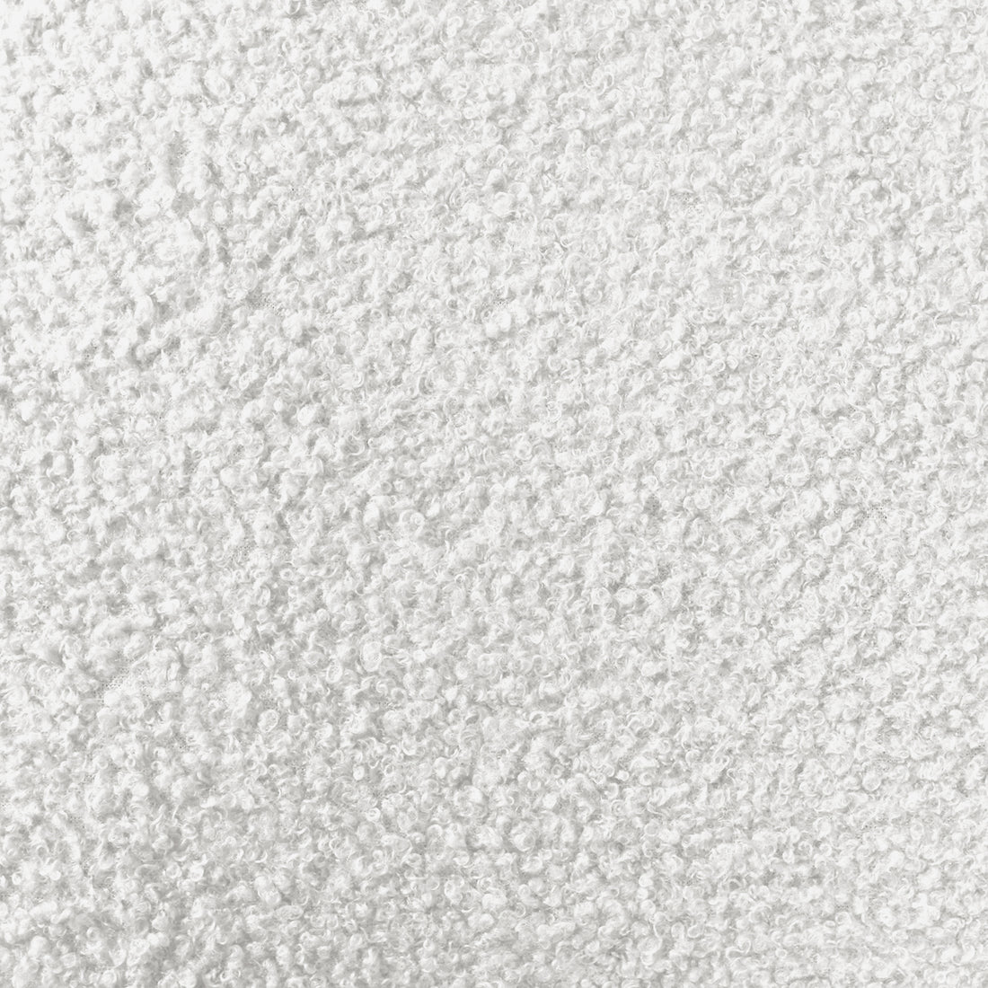 Close-up of the Rhoda Double Boucle Fabric Bed Frame in Cream White, showcasing its plush, looped bouclé texture, emphasizing the luxurious and soft upholstery of the headboard and frame.