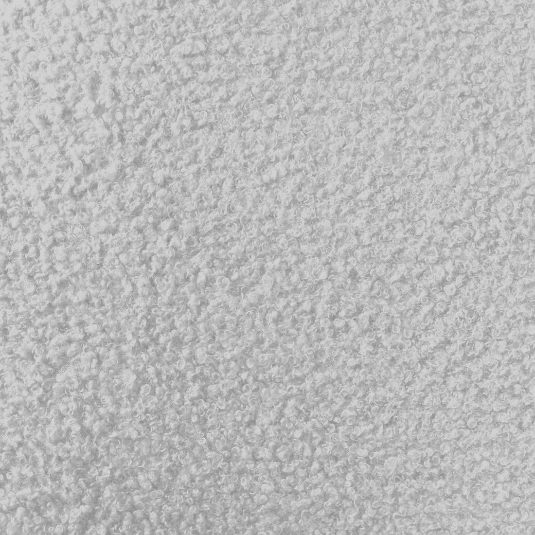 Close-up of the Rhoda Double Boucle Fabric Bed Frame in Light Grey, showcasing its fuzzy, looped pile fabric texture, highlighting the luxurious, soft boucle material that defines its plush, modern design.