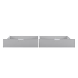 Single Solid Pine Under Bed Twin Storage Drawers in White