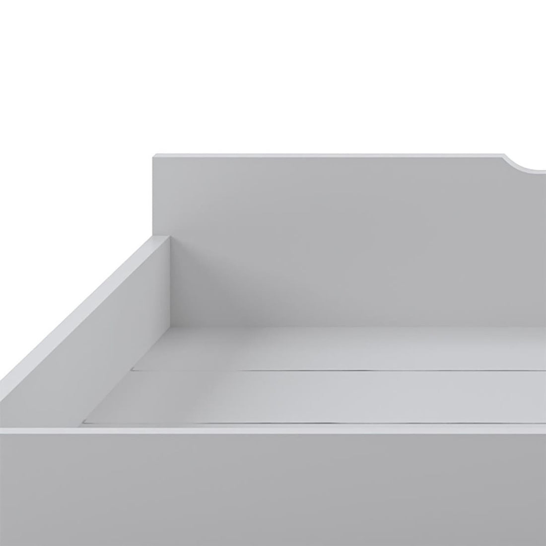 Close-up of Twin Storage Drawers for Single Timber Bed White, showcasing sleek design and sturdy craftsmanship, emphasizing its practical under-bed storage solution and elegant integration into bedroom decor.