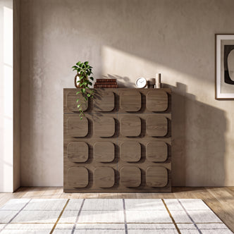 Adrian 100cm Storage Sideboard in Walnut styled in a room setting
