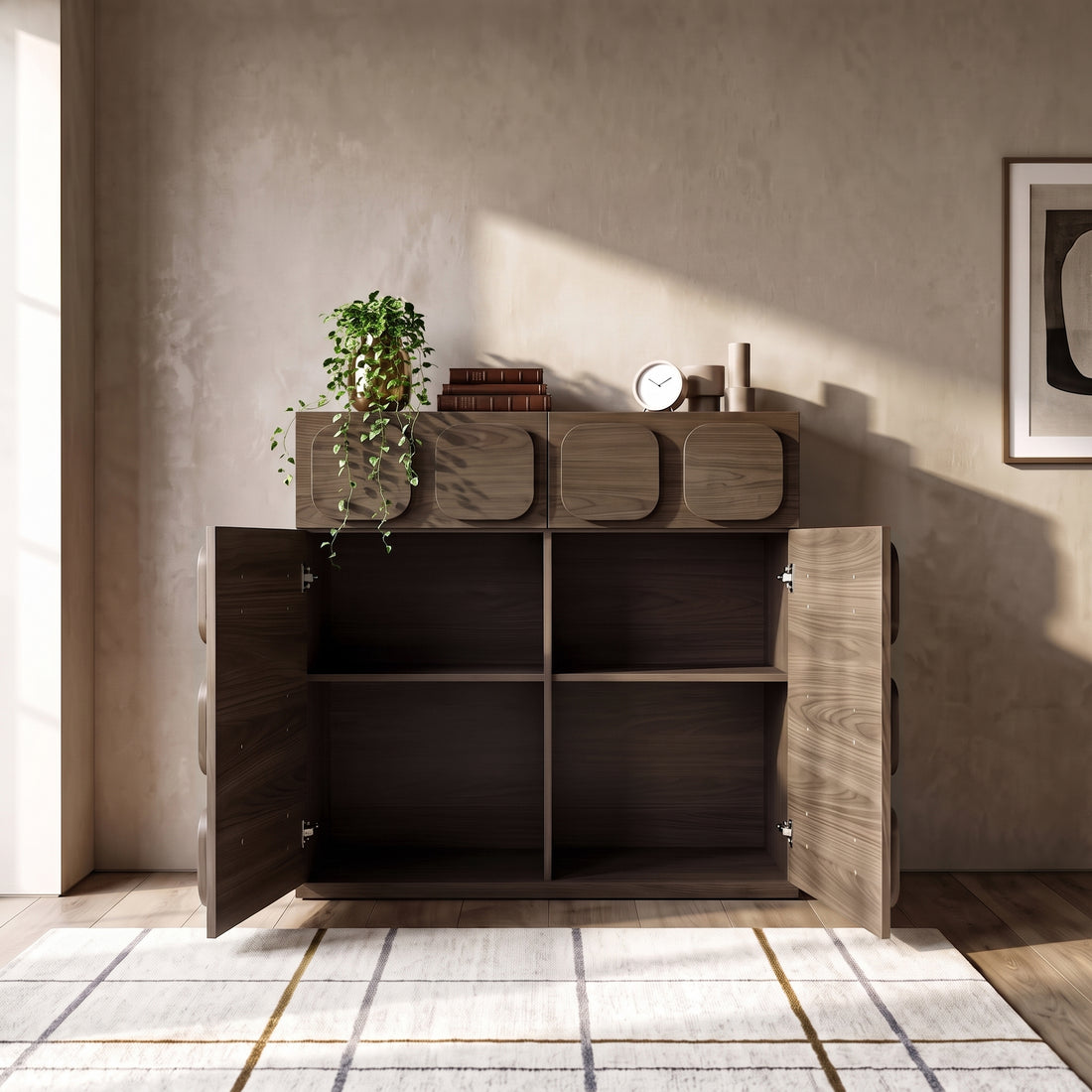 Adrian 100cm Storage Sideboard in Walnut