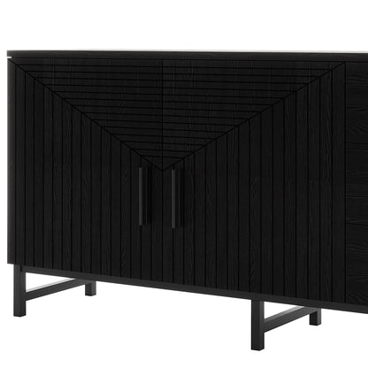 Anderson 160cm Fluted Sideboard Buffet - Black