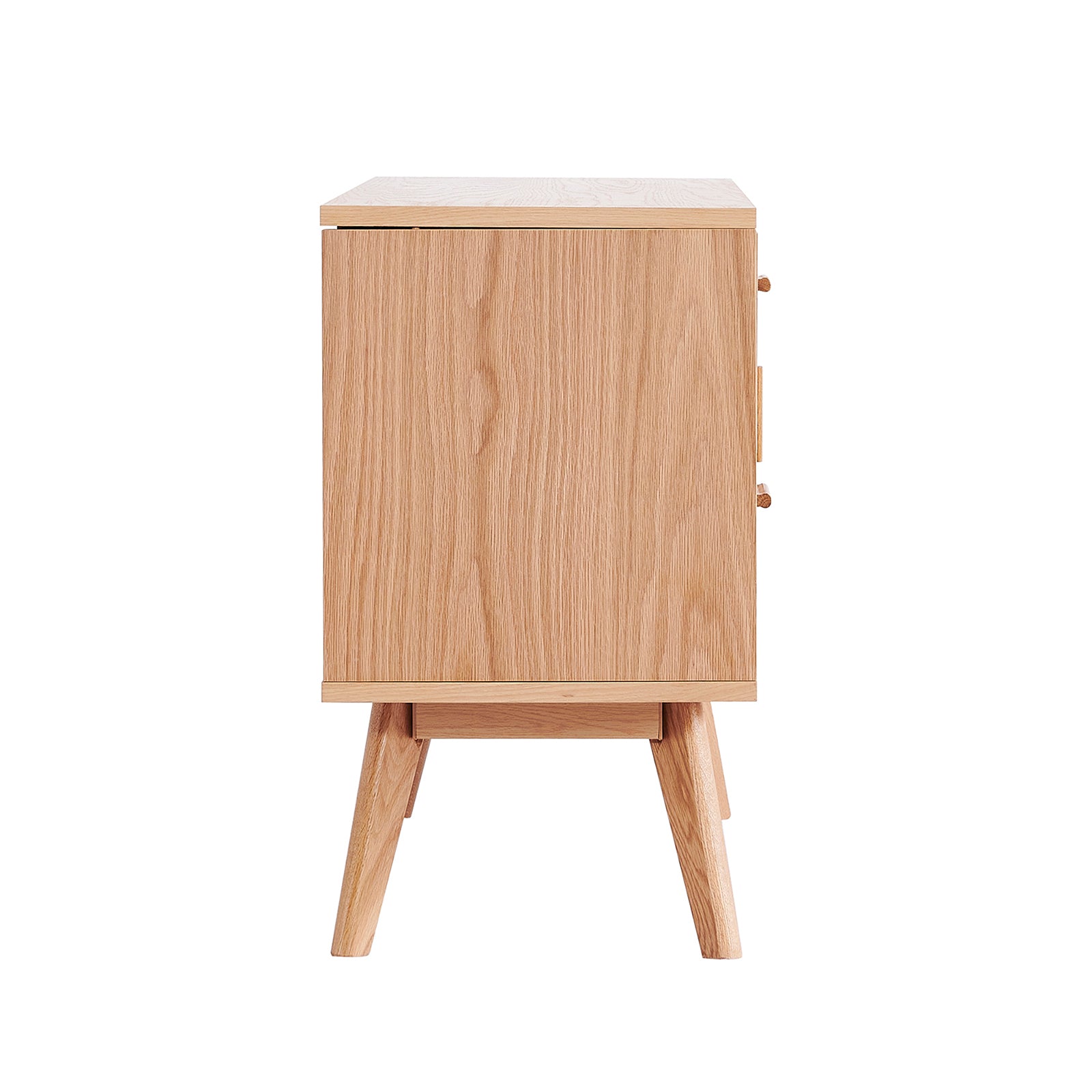 Bethany 120cm Sideboard with Drawers Natural features a small wooden cabinet with a box-shaped body, a single door or drawer front, and four slightly splayed wooden legs in a light oak/beech-tone finish.