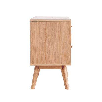 Bethany 120cm Sideboard with Drawers Natural features a small wooden cabinet with a box-shaped body, a single door or drawer front, and four slightly splayed wooden legs in a light oak/beech-tone finish.