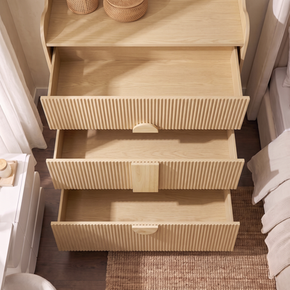 Caden Fluted Chest of Drawers in Natural