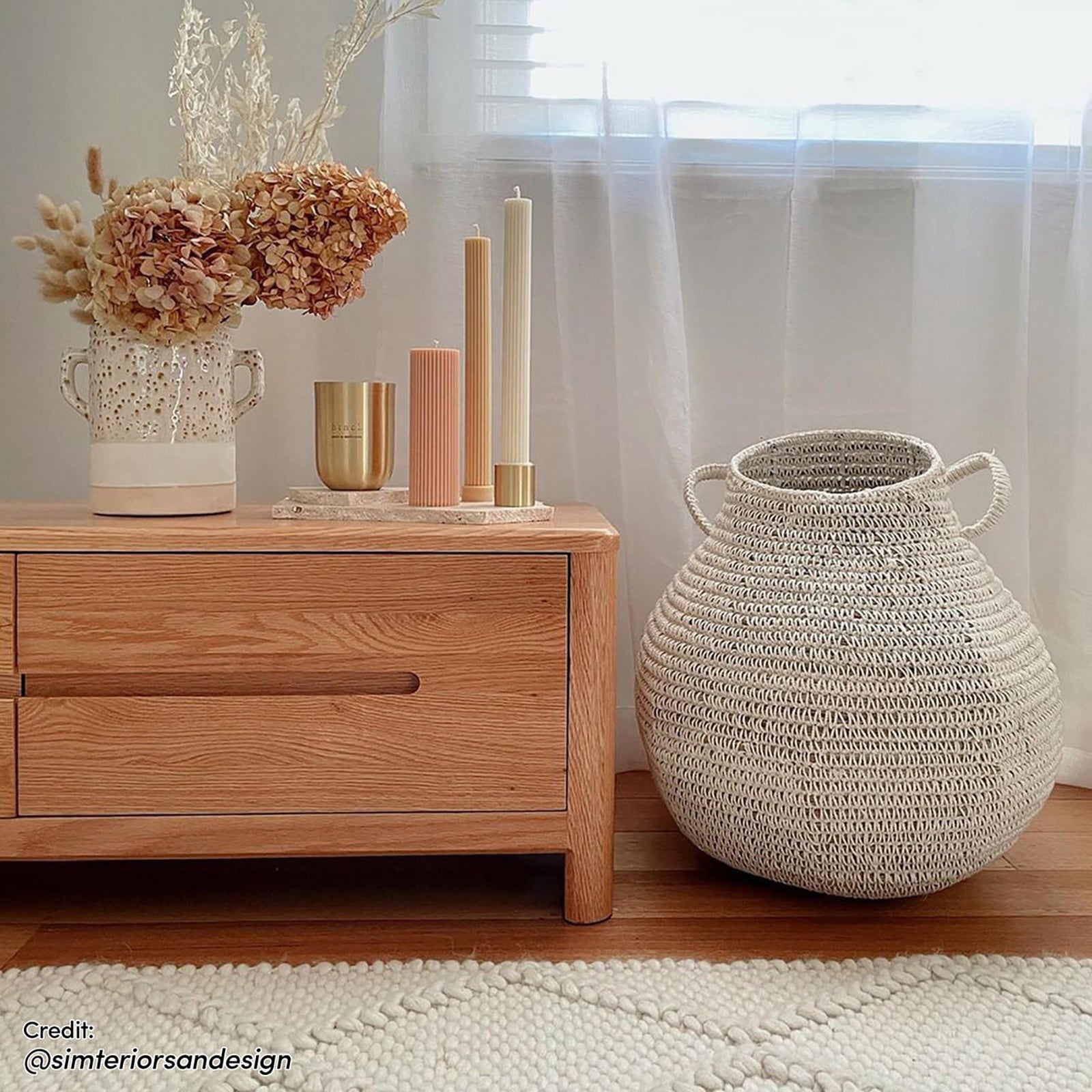 Declan 200cm American Oak Timber Entertainment Unit Natural; a sleek, solid oak TV unit featuring four drawers, smooth edges, and a minimalist design, ideal for large TVs and organized living spaces.